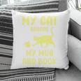 My Cat Guards My Mug And Book Humor Cats Premium Tri-Blend Pillowcase