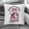 Cat Reading Is My Favorite Sport Retro Book Lover Pillowcase