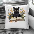 Cat Shirts For Women Book Lover Shirt Cute Cat And Book Premium Tri-Blend Pillowcase
