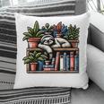 Cosy Sloth In Bookshelf With Plants Pillowcase