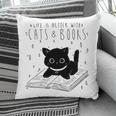 Cute Cats And Books Aesthetic Feline Reader Graphic Premium Tri-Blend Pillowcase