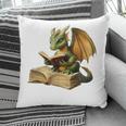Dragon Bookworm Reading Book Graphic Pillowcase