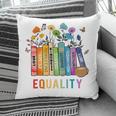 Equal Rights Book Flower Equality Peace Love Kindness Book Pillowcase