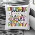 Everyone Communicates Differently Book Teacher Outfit Pillowcase