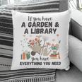 Gardening & Library Lover Books Reading Plants Cute Pillowcase