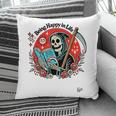 Grim Reaper Reads a Book Pillowcase