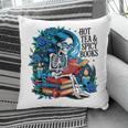 Hot Tea & Spicy Books Skeleton Reader Pillowcase Hot Tea & Spicy Books Skeleton Reader Pillowcase