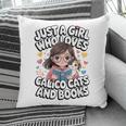 Kawaii Cat And Books Just A Girl Who Loves Both Pillowcase Kawaii Cat And Books Just A Girl Who Loves Both Pillowcase