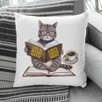 Life Is Better With Cats Coffee Books Cat Reading Book Pillowcase