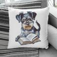 Nerdy Schnauzer Dog Book Lover Glasses Cute Pet For Men Women Kids Pillowcase