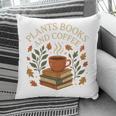 Plants Books And Coffee Nature Leaves Reading Book Lover Premium Tri-Blend Pillowcase