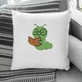Professional Bookworm Reading Lover Cute Worm Glasses Book Pillowcase