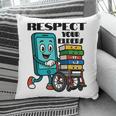 Respect Elders Cellphone Pushing Books In a Wheelchair Pillowcase Respect Elders Cellphone Pushing Books In a Wheelchair Pillowcase