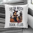 Salem Witch Book Club Bookish Retro Halloween Cat Pillowcase