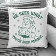 He Sees What You'Ve Been Reading Christmas Bookish Santa Premium Tri-Blend Pillowcase He Sees What You'Ve Been Reading Christmas Bookish Santa Premium Tri-Blend Pillowcase