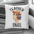 Teacher Snail With Glasses On Books Cute Pre-K Kindergarten Pillowcase