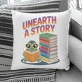 Unearth A Story Cute Turtle Reading Books Librarian Pillowcase Unearth A Story Cute Turtle Reading Books Librarian Pillowcase