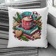 Vintage Cozy Winter Hot Cocoa Books Gingerbread Book Lovers Pillowcase
