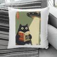Vintage Japanese Cat Book Lovers UFO Alien Abduction Cat Dad Pillowcase Vintage Japanese Cat Book Lovers UFO Alien Abduction Cat Dad Pillowcase