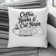 Vintage Retro Coffee Books & Cat Naps Pillowcase