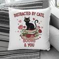 Women's Cat Books Romantic Floral Aesthetic Book Lover Cat Owner Pillowcase Women's Cat Books Romantic Floral Aesthetic Book Lover Cat Owner Pillowcase