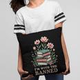 Im With The Banned Floral Flower Book Lover Pillowcase