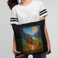 Bigfoot And Alien Reading Books Campfire Halloween Pillowcase Bigfoot And Alien Reading Books Campfire Halloween Pillowcase