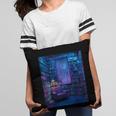 Book Library Bookshelf Armchair Window Pattern Print Pillowcase