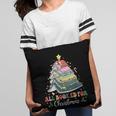All Booked For Christmas Book Tree Lights Christmas Library Pillowcase