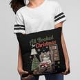 All Booked For Christmas Cute Bookish Cat Lover Pillowcase