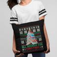 All Booked For Christmas Tree Book Ugly Christmas Sweatshirt Pillowcase