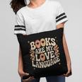 Books Are My Love Language Retro Groovy 70s Book Lover Pillowcase
