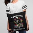 Too Many Books Not Enough Time Skeleton Flowers Reader Pillowcase