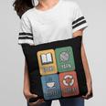 Books Yarn Coffee Repeat Crocheting Pillowcase