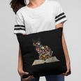 Cat Book Flowers Pillowcase