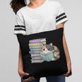Cat On Books Pets Cats Reading Book Nerd Read Reader Bookcat Pillowcase