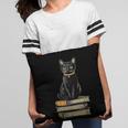 Cat Sitting On Books Pillowcase