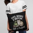 Cats Books And Matcha Life Is Perfect Green Tea Matcha Pillowcase