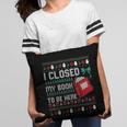 I Closed My Book To Be Here Ugly Christmas Sweater Pillowcase