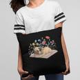 Color Floral Cute Pug Dog On Book Reading Bookworm Reader Pillowcase
