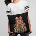 Coquette Christmas Book Tree Xmas Lights Librarian Teacher Pillowcase