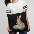 Cute Bunny Reading Book Glasses Bookworm Pillowcase