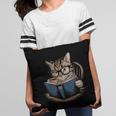 Cute Cat Reading Books With Tea Pillowcase