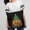 Cute Cats Reading Books Christmas Tree Pillowcase