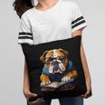 Cute Dog English Bulldog Reading Book Pillowcase