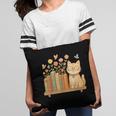 Cute Kawaii Cat Books Flowers Pillowcase