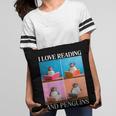 Cute Penguin Reading Book School Librarian Teacher Student Pillowcase