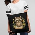 Cute Raccoon Reading Book Flowers Floral Pillowcase