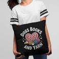 Dogs Books And Yarn Crocheting Pillowcase