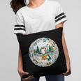 Duck Wilderness Book Reading Illustration Floral Pillowcase